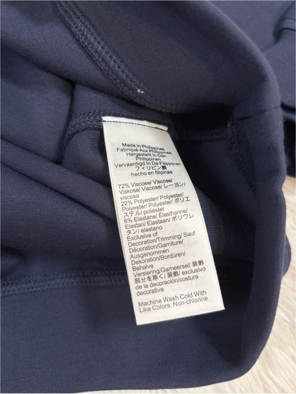 J Crew‎ NWT long sleeve Scuba-knit rugby sweatshirt oversized navy blue - Picture 11 of 12